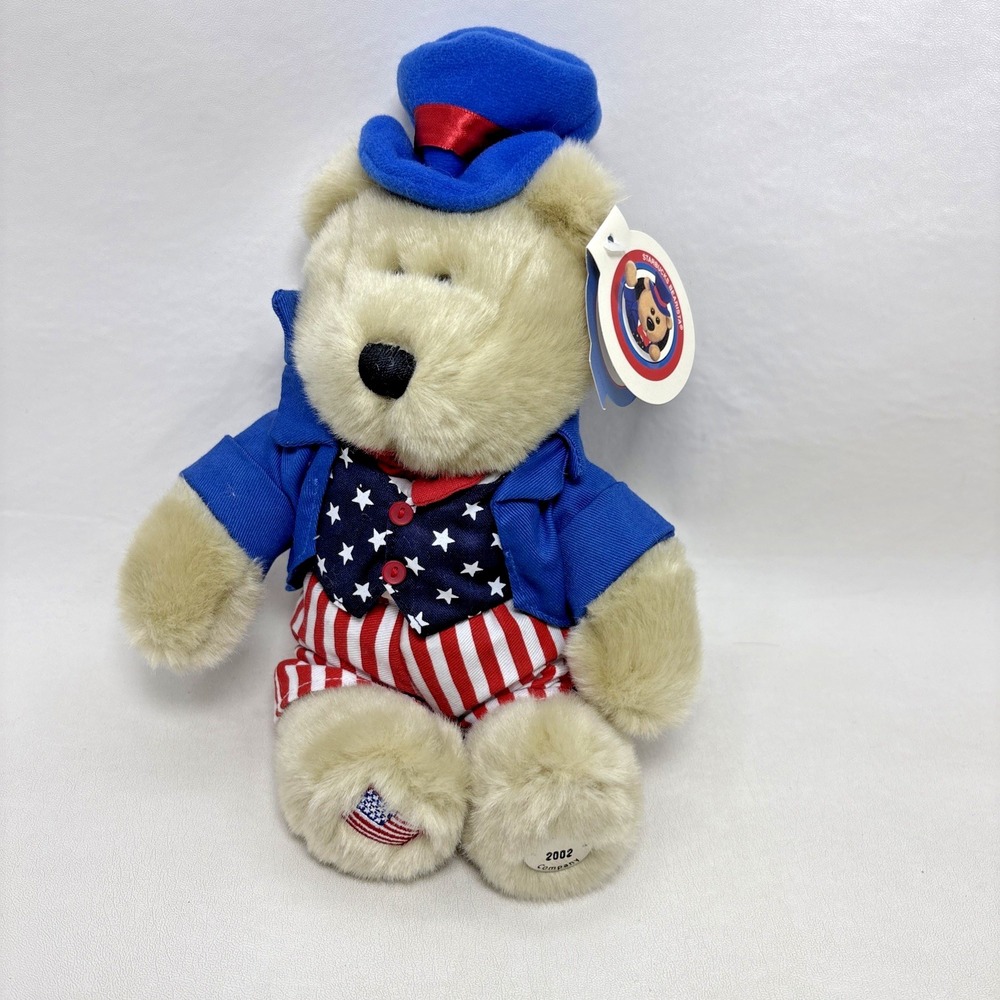 Starbucks‎ Bearista Ltd Edition Uncle Sam Teddy Bear 2002 Stuffed Plush American